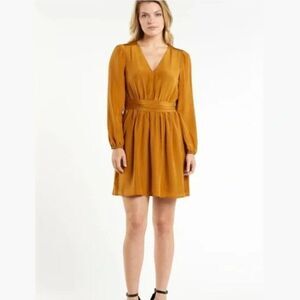 NWT Marie Oliver Ronan Dress In Spice Long Sleeve Fall V-Neck - Size M